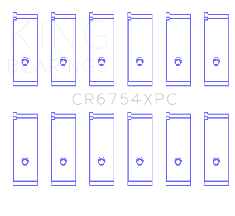 King Engine Bearings Toyota2JZGE/2JZGTE 3.0L pMaxKote Performance Rod Bearing Set - Size STDX