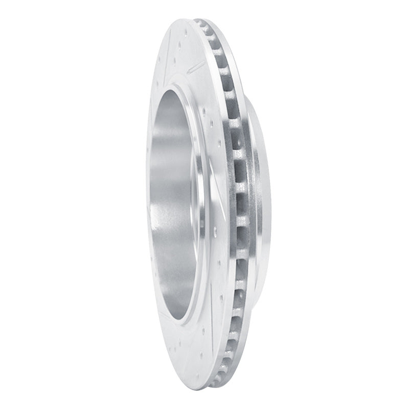 R1 11-25 Dodge Durango Rear Right Drilled & Slotted Silver Brake Rotor