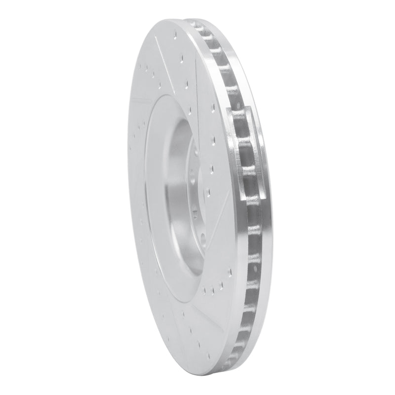 R1 98-09 Audi A4 Quattro Front Left Drilled & Slotted Silver Brake Rotor