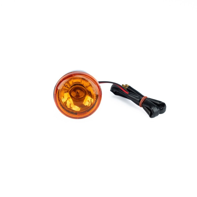 Bikers Choice Chrome Bullet Rear Turn Signal Amber Lens Dual Filament Replaces H-D 68977-00