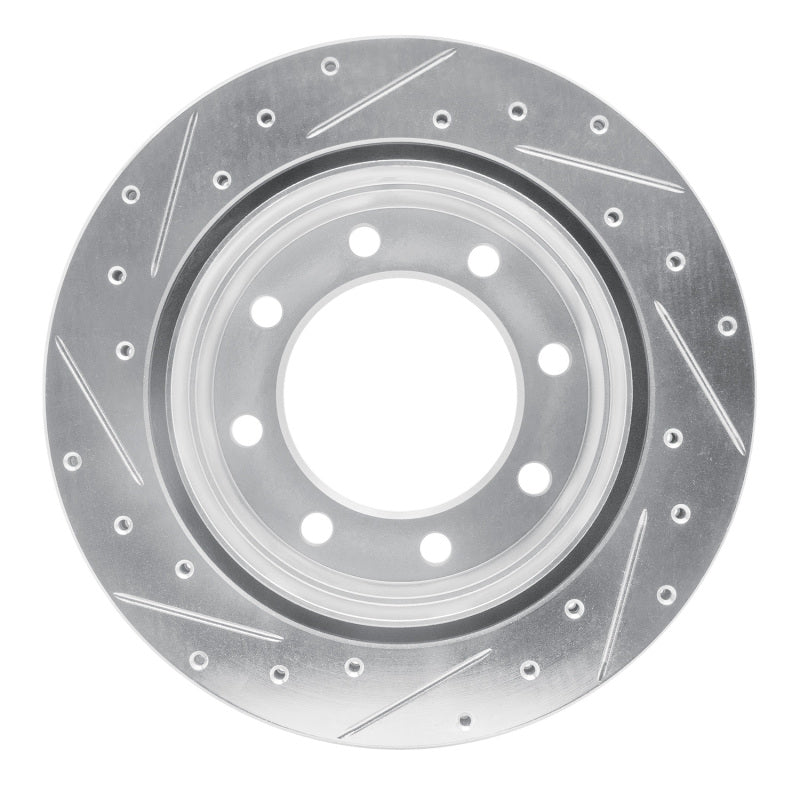 DFC 01-10 Chevrolet Silverado 3500 Rear Right Drilled & Slotted Silver Brake Rotor