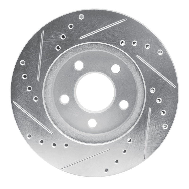 DFC 86-90 Chrysler Town & Country Front Right Drilled & Slotted Silver Brake Rotor