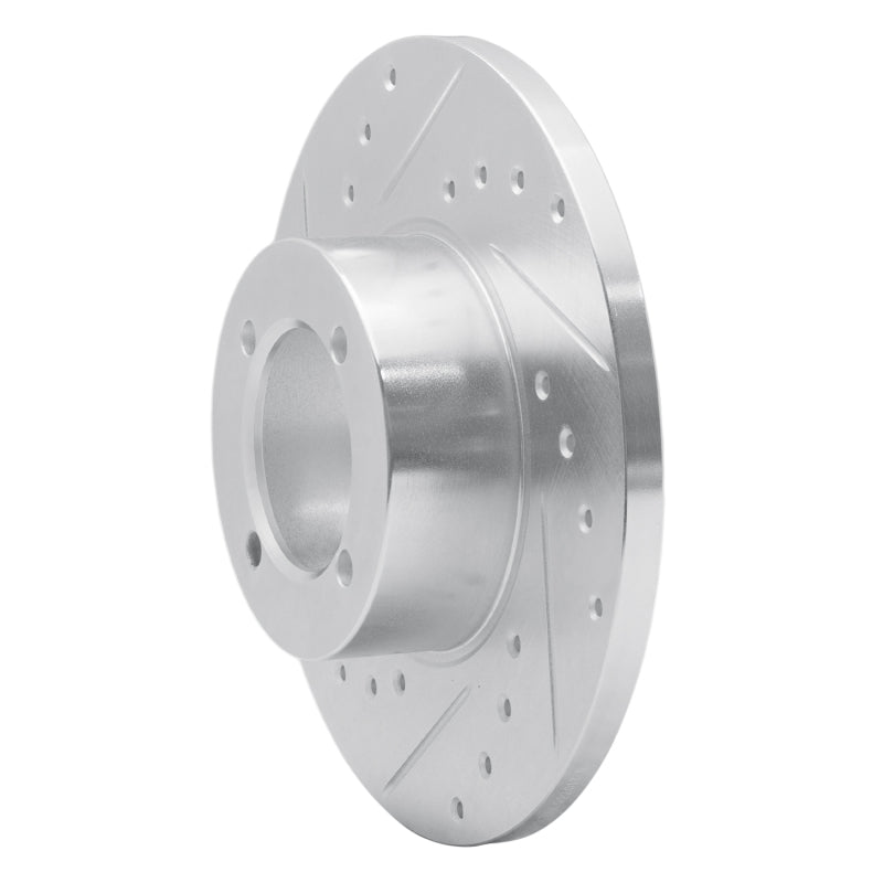 R1 74-79 Lotus Eclat Front Left Drilled & Slotted Silver Brake Rotor
