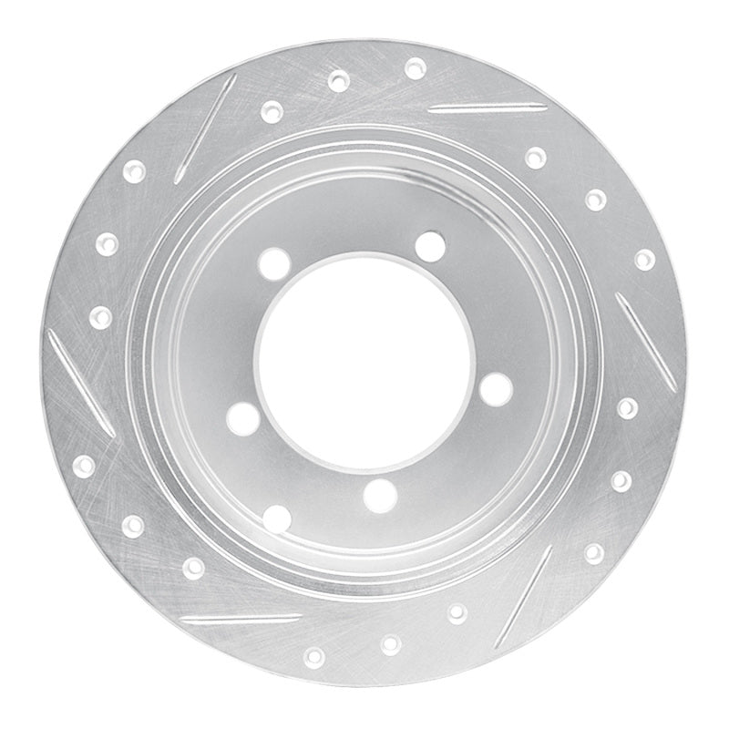 DFC 97-04 Mitsubishi Diamante Rear Right Drilled & Slotted Silver Brake Rotor