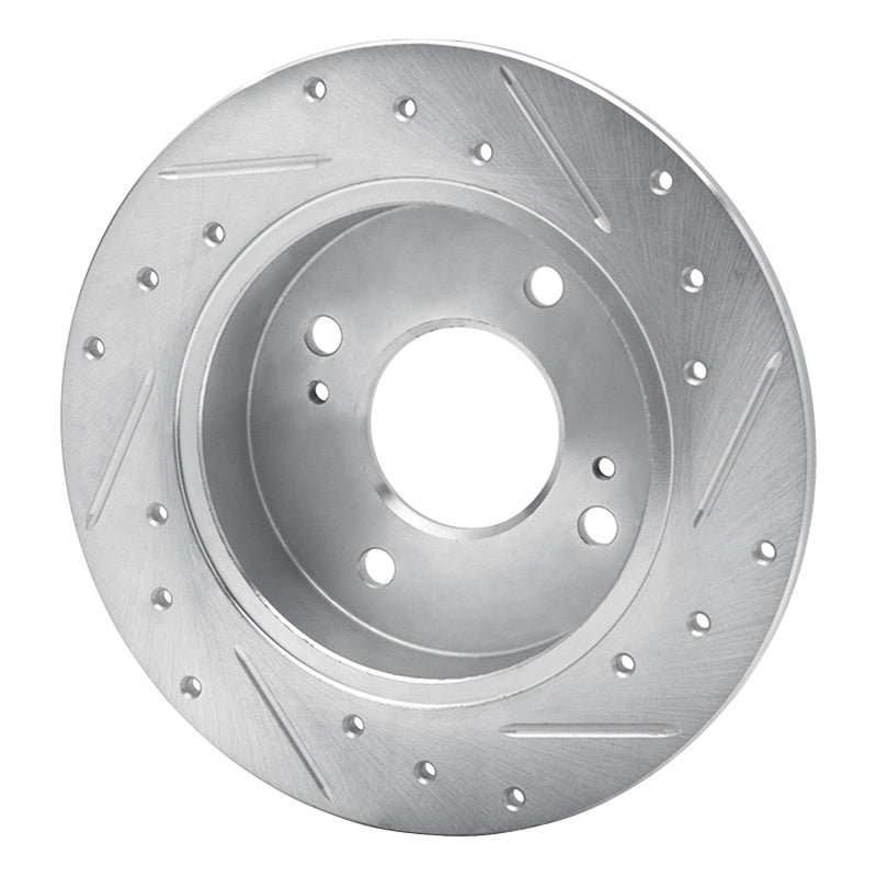 DFC 89-98 Nissan 240SX Rear Left Drilled & Slotted Silver Brake Rotor