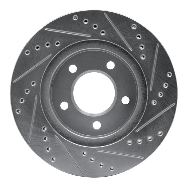 R1 98-04 Chrysler Concorde Front Left Drilled & Slotted Silver Brake Rotor