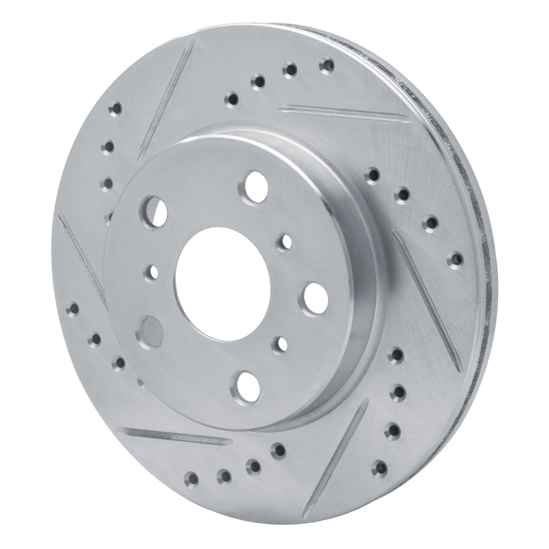 DFC 83-86 Toyota Camry Front Left Drilled & Slotted Silver Brake Rotor