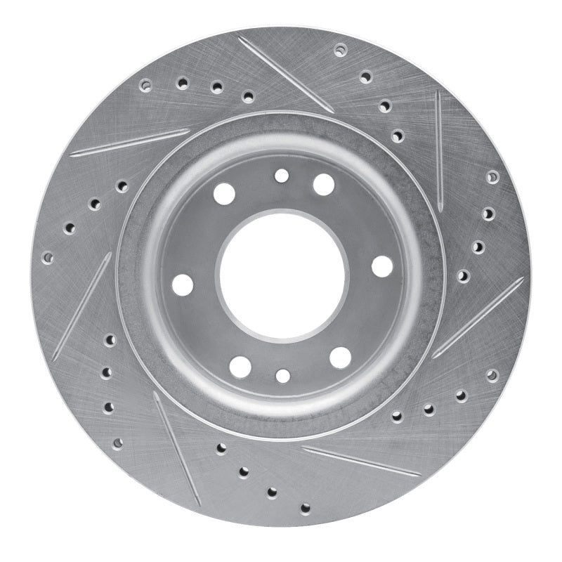 DFC 06-09 Buick Rainier Front Left Drilled & Slotted Silver Brake Rotor