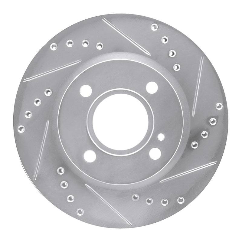 R1 11-19 Ford Fiesta (USA/Canada) Front Right Drilled & Slotted Silver Brake Rotor