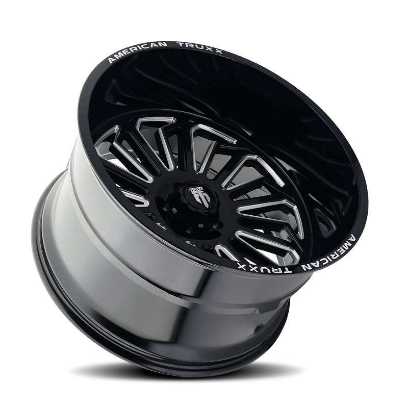 American Truxx AT1916 Butcher 24x14 / 6x139.7 BP / -76mm Offset / 106mm Hub Gloss Black Milled Wheel
