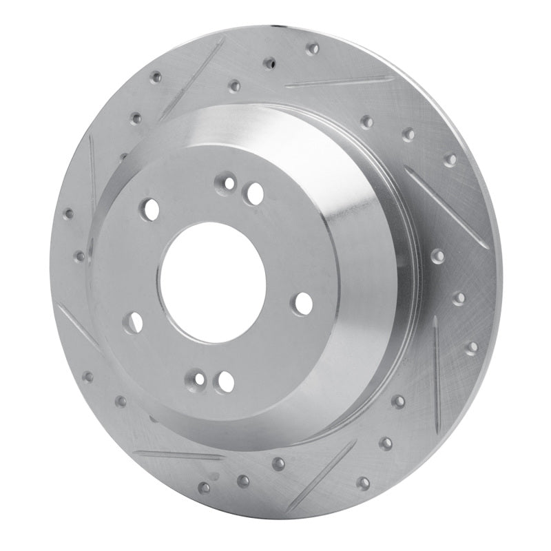 DFC 10-21 Hyundai Santa Fe Sport Rear Left Drilled & Slotted Silver Brake Rotor