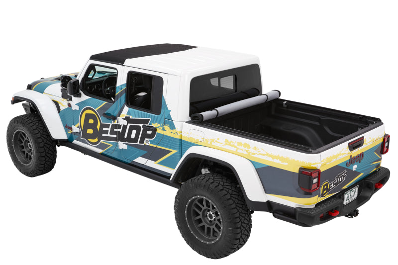 Bestop Roll Soft Tonneau - 20-26 Jeep Gladiator For 5 Ft. Bed Ez (Black Diamond)