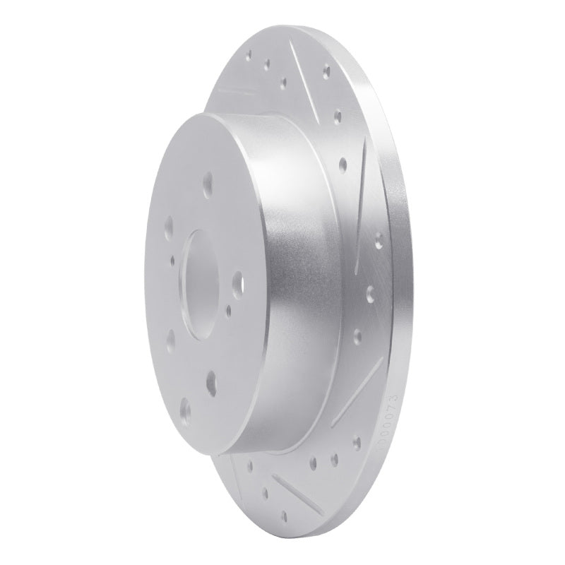 DFC 12-20 Toyota Mirai Rear Right Drilled & Slotted Silver Brake Rotor