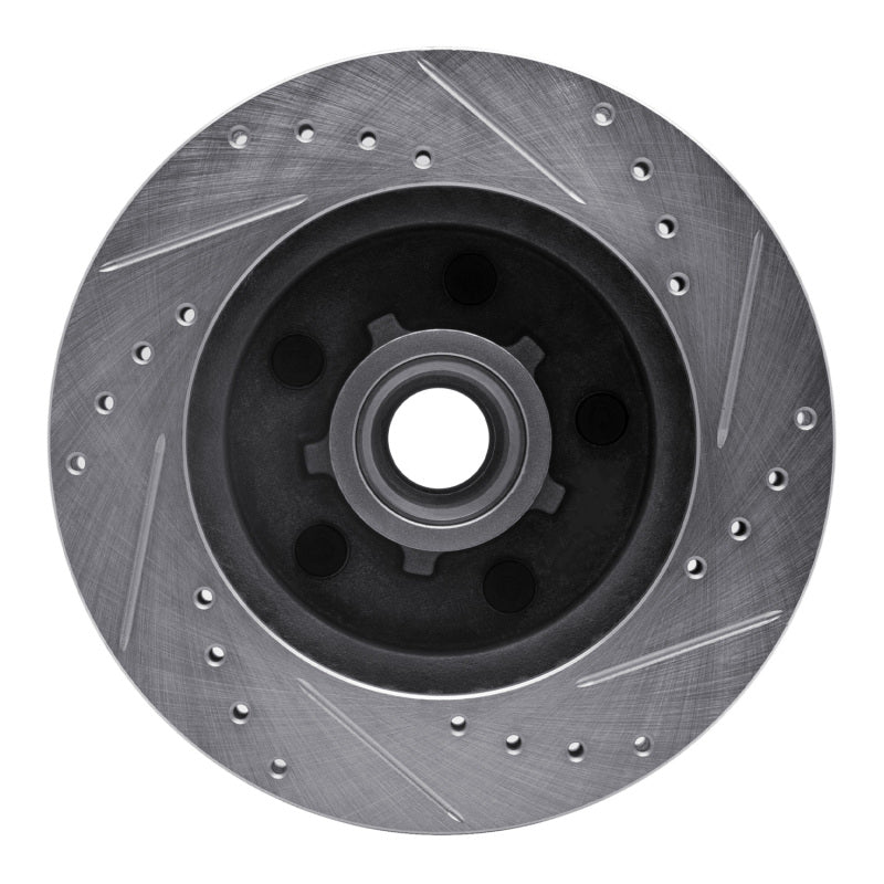 R1 1988-1994 Chevrolet C1500 Front Left Drilled & Slotted Silver Brake Rotor