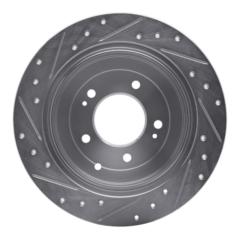DFC 16-22 Hyundai Tucson Rear Right Drilled & Slotted Silver Brake Rotor