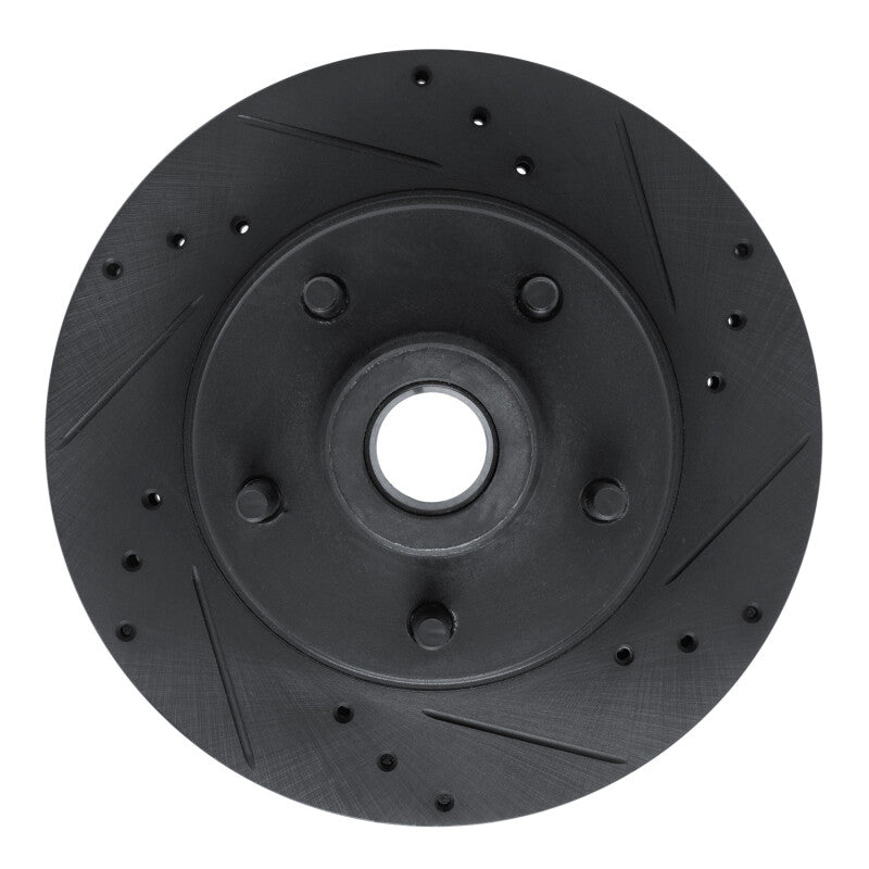 R1 73-73 Ford Country Squire Front Right Drilled & Slotted Black Brake Rotor