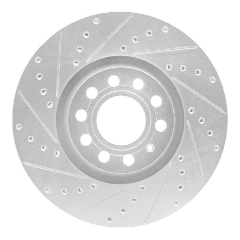 DFC 97-06 Audi A4 Quattro Front Left Drilled & Slotted Silver Brake Rotor