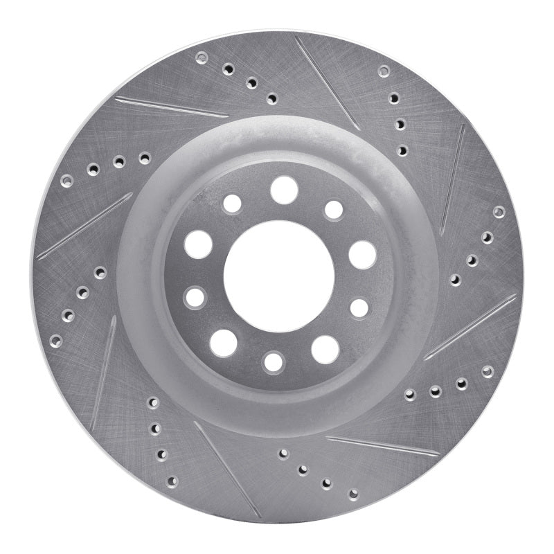 DFC 17-25 Alfa Romeo STELVIO Rear Right Drilled & Slotted Silver Brake Rotor