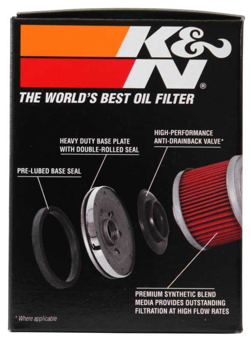 K&N Harley-Davidson / Buell 3in OD x 4.063in H Black Oil Filter