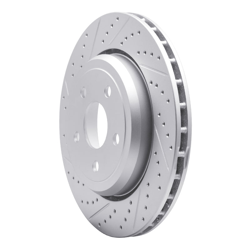 R1 12-25 Dodge Durango Rear Left Drilled & Slotted Geo-Carbon Rotor