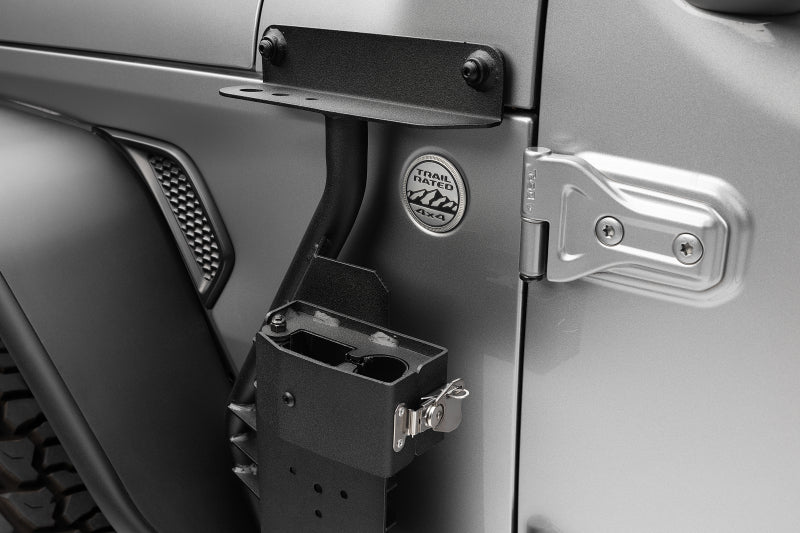 Go Rhino 18-24 Jeep Wrangler JL/JLU/JT Front Fender Jack Mount for Hi-Lift Jack - Tex. Blk