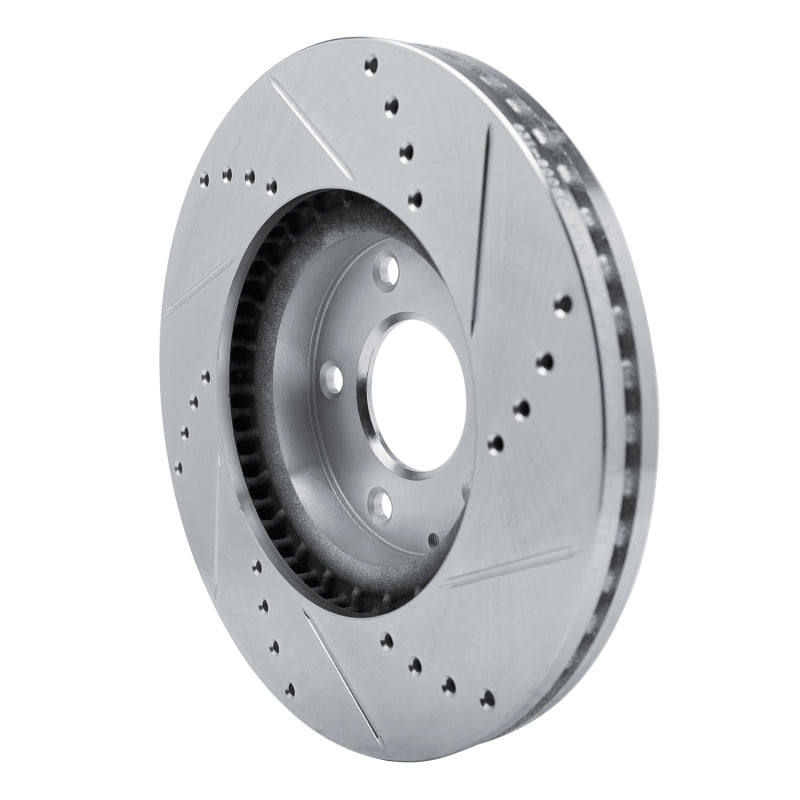 DFC 13-19 Mazda CX-5 Front Left Drilled & Slotted Silver Brake Rotor