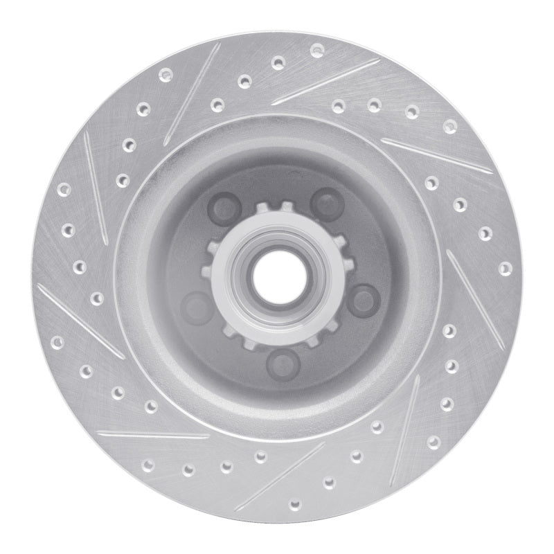 DFC 76-81 Chrysler New Yorker Front Right Drilled & Slotted Silver Brake Rotor