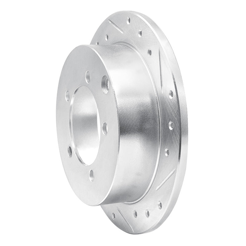 R1 97-04 Mitsubishi DIAMANTE Rear Right Drilled & Slotted Silver Brake Rotor