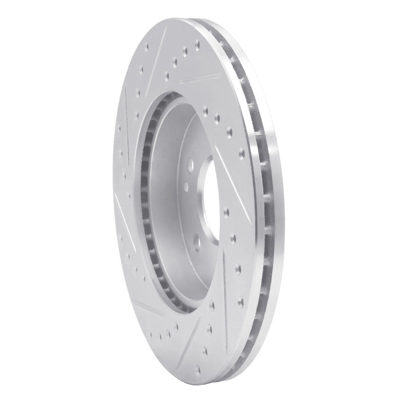 DFC 94-97 Mercedes-Benz C220 Front Right Drilled & Slotted Silver Brake Rotor