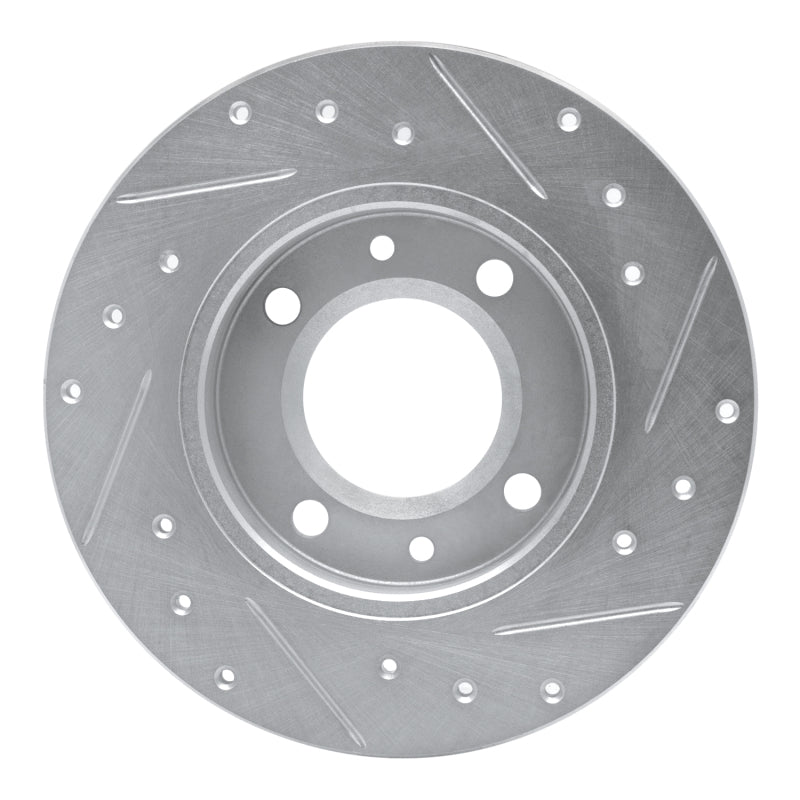 DFC 89-91 Peugeot 405 Rear Left Drilled & Slotted Silver Brake Rotor
