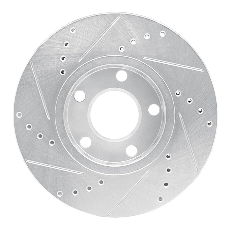DFC 85-91 Audi 200 Front Right Drilled & Slotted Silver Brake Rotor