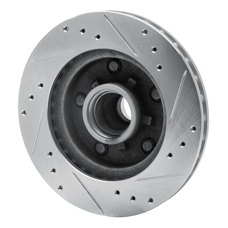 DFC 79-81 Buick Regal Front Left Drilled & Slotted Silver Brake Rotor