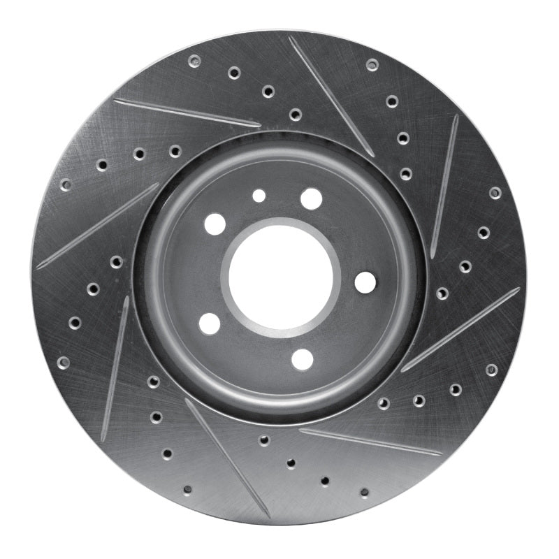 DFC 14-19 Buick Cascada Front Left Drilled & Slotted Silver Brake Rotor