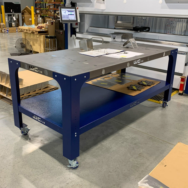 Wehrli Modular Steel Work Bench Top/Shelf Kit - 42in x 90in x .120in Thick (Raw Steel)