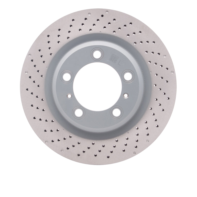 R1 12-16 Porsche 911 Left Rear Drilled GeoSPEC Coated Rotor