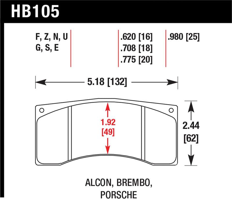 Hawk Alcon B Caliber HP+ Street Brake Pads