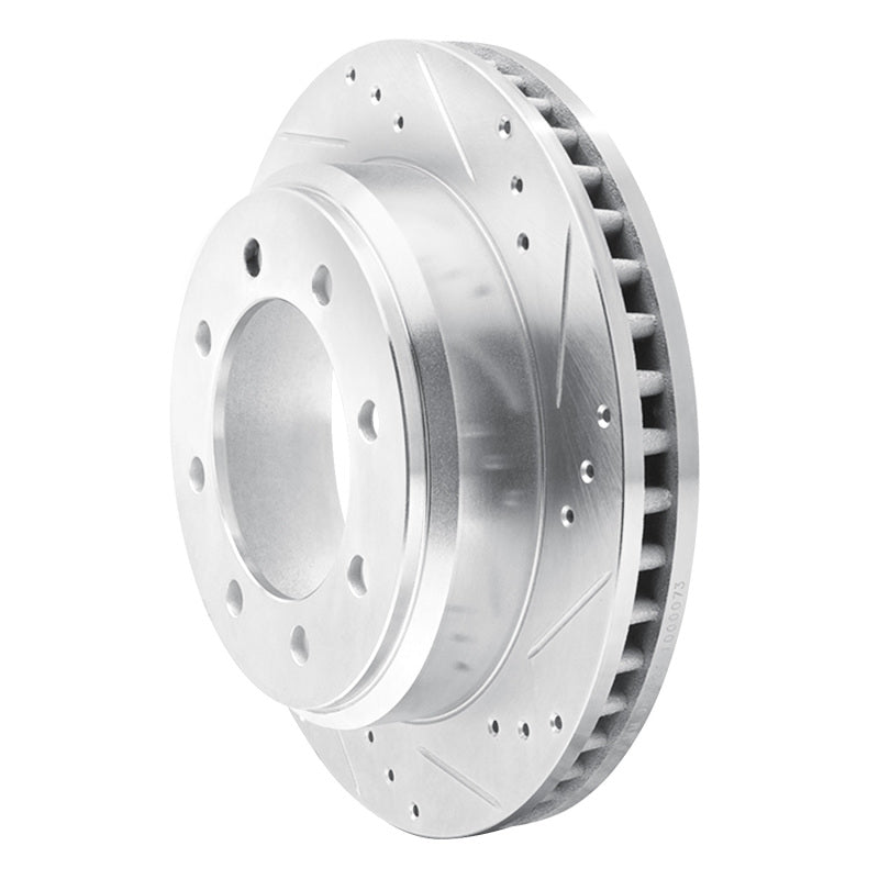 R1 08-25 Ford E-350 Super Duty Rear Right Drilled & Slotted Silver Brake Rotor