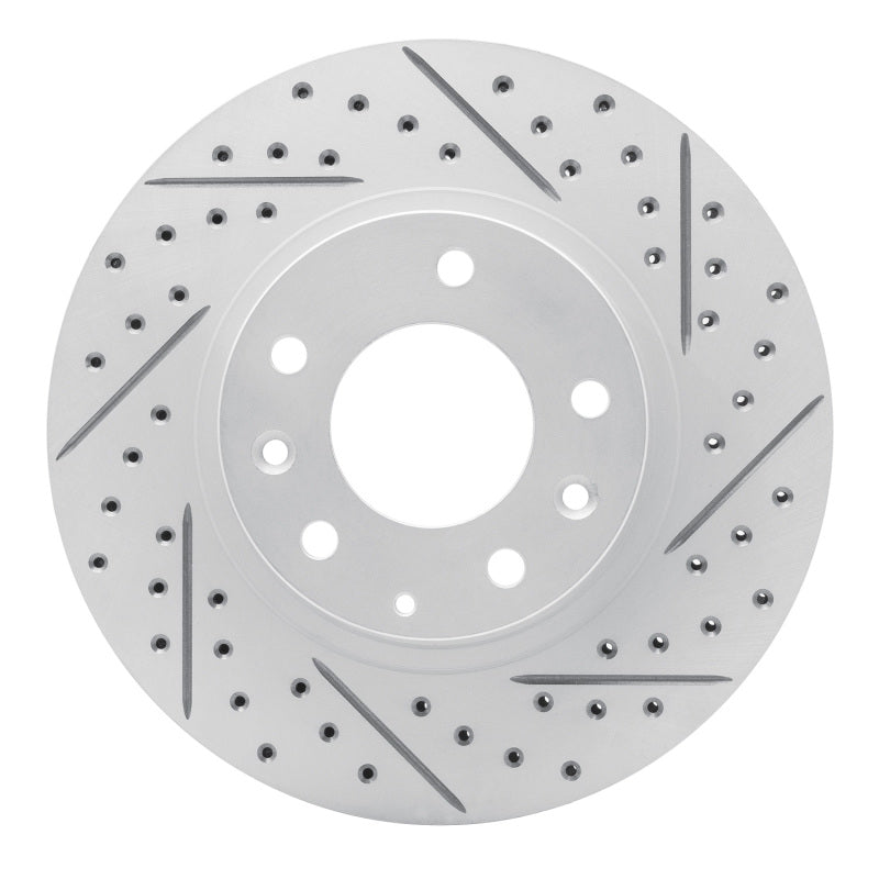 R1 93-95 Mazda RX-7 Front Right Drilled & Slotted Geo-Carbon Rotor