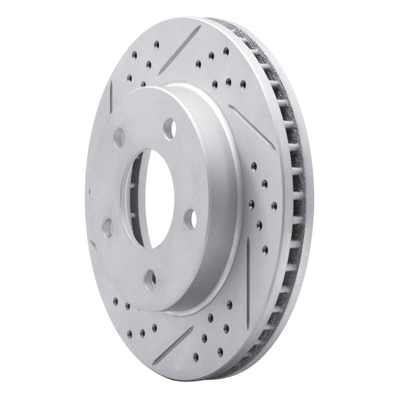 R1 83-96 Buick Century Front Left Drilled & Slotted Geo-Carbon Rotor