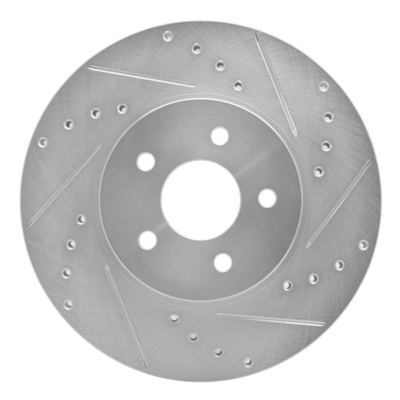 DFC 01-08 Ford Mondeo (Mexico) Front Right Drilled & Slotted Silver Brake Rotor