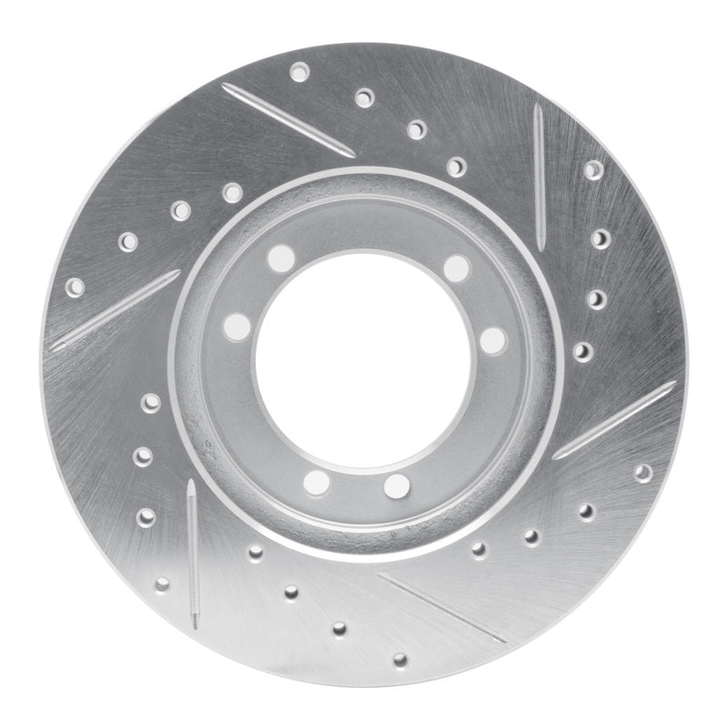 R1 92-04 Hummer H1 Front Left Rear Left Drilled & Slotted Silver Brake Rotor