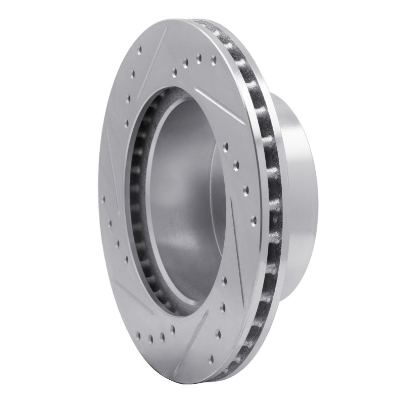 R1 90-99 Jeep Cherokee Front Right Drilled & Slotted Silver Brake Rotor