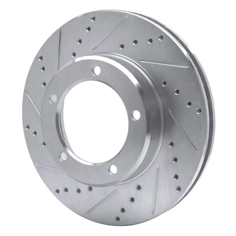 DFC 98-07 Lexus LX470 Front Left Drilled & Slotted Silver Brake Rotor