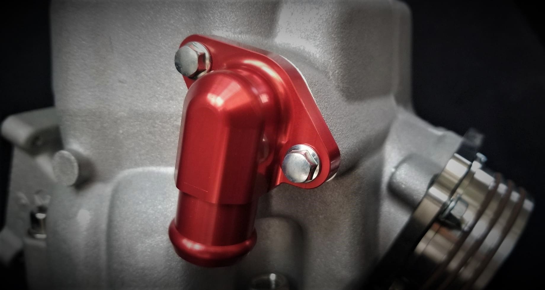 OptiFlo 89-’01 Honda CR500 Billet HIGH FLOW 7° Elbow image 2