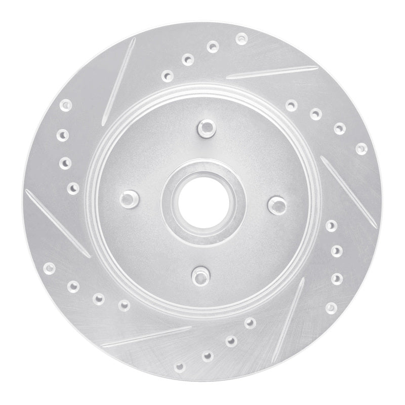 DFC 87-88 Ford Thunderbird Front Left Drilled & Slotted Silver Brake Rotor