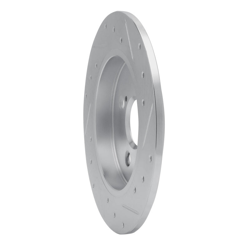 DFC 12-18 Toyota Yaris (USA/Canada) Rear Left Drilled & Slotted Silver Brake Rotor