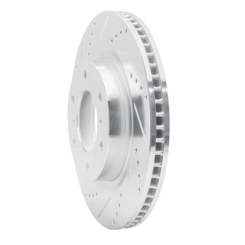 R1 08-17 Mitsubishi Montero Limited (Mexico) Front Left Drilled & Slotted Silver Brake Rotor