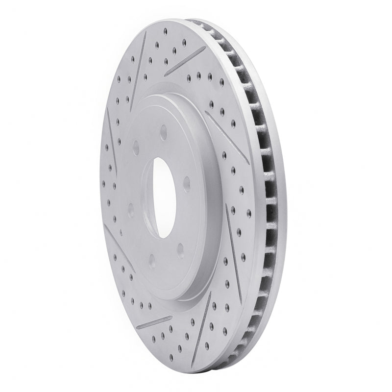 R1 05-25 Nissan Frontier Front Left Drilled & Slotted Geo-Carbon Rotor