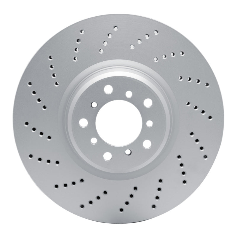 R1 06-10 BMW M6 Left Front Drilled GeoSPEC Coated Rotor