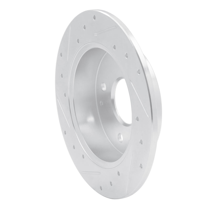 R1 98-02 Acura CL Rear Right Drilled & Slotted Silver Brake Rotor